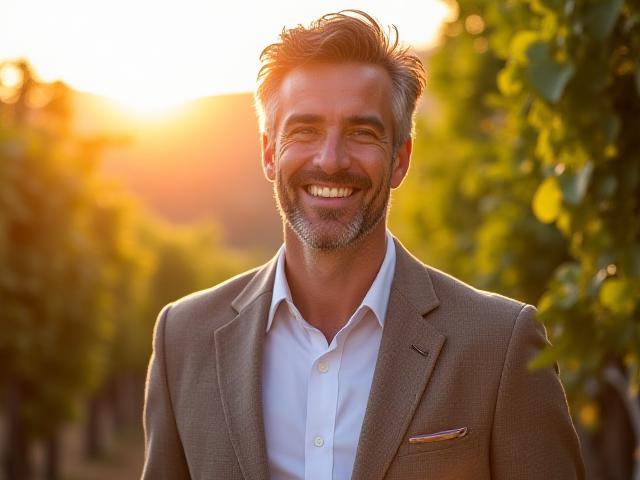 Luca, 45 anni, sorridente dopo aver raggiunto i suoi obiettivi di benessere